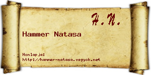 Hammer Natasa névjegykártya